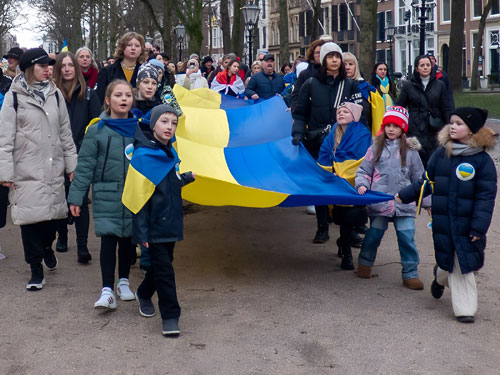 Демонстрація прибуває до Lange Voorhout
